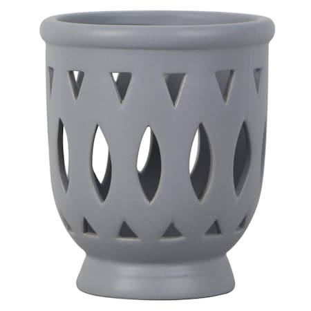 Trendspot Trendspot Orchid 6.1 in. H X 5.5 in. W X 5.5 in. D X 6 in. D Ceramic Planter Gray CR01291N-06H